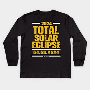 Total Solar Eclipse 2024 Kids Long Sleeve T-Shirt